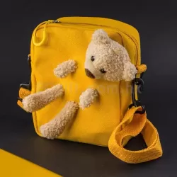 小熊斜跨收納包