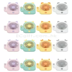 招財貓帶燈檯面風扇