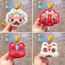 醒獅毛絨鑰匙扣