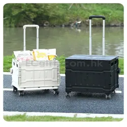 萬向四輪摺疊購物車 