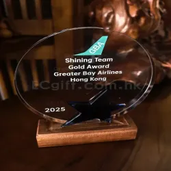 禮品編號：7796  圓形星星款水晶獎座