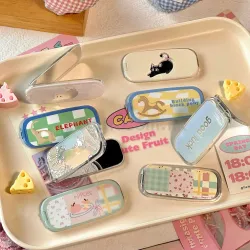 便攜式折叠補妝鏡 手機支架