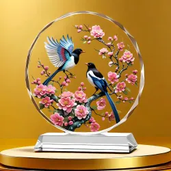 太陽花水晶獎座——喜上眉梢