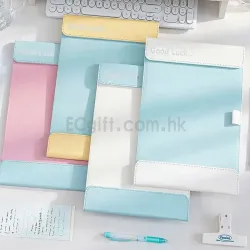A4撞色皮質板磁吸多功能文件夾