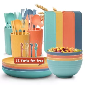 2072 - 環保小麥秸稈餐具套裝（32