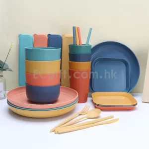 2080 - 環保小麥秸稈餐具套裝（40