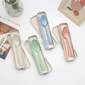 2094 - 環保麥稈便攜餐具套裝