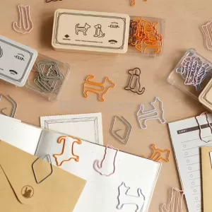 金屬動物萬字夾