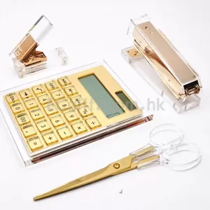 金色計數機文具套裝