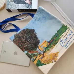 油畫風托特帆布袋