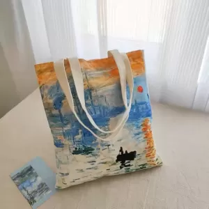 油畫風帆布袋