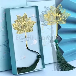 金蓮花黃銅書籤