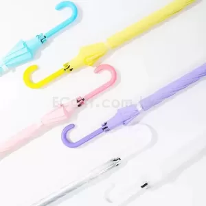 彩色透明長柄遮
