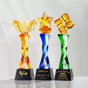 扭柱煥彩水晶獎盃
