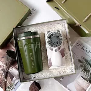 隨身咖啡杯+手持風扇套裝