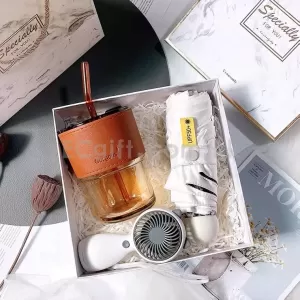 吸管咖啡杯+手持風扇+縮骨遮套裝
