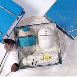 隨身玻璃水樽+加濕器+縮骨遮套裝