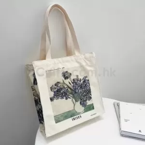 油畫風托特包
