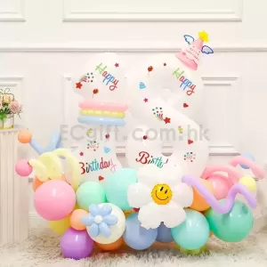 生日數字立柱氣球