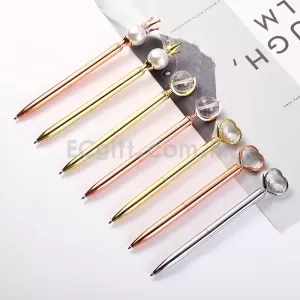 珍珠皇冠金屬筆