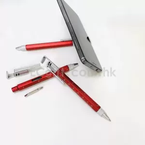 五合一多功能筆-手機支架+水平儀+螺絲批