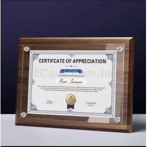 木質+亞加力相框獎牌