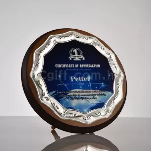 金屬壓花木質獎牌