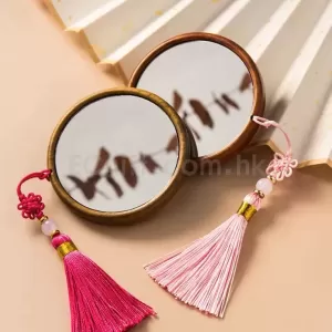 雕花木鏡