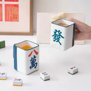 創意麻將陶瓷杯