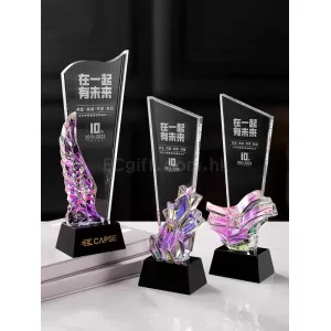 高檔炫彩水晶獎盃
