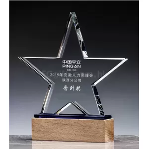 星星水晶獎座