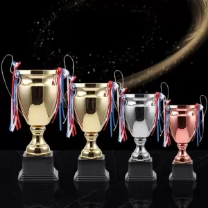 多尺寸3色金屬獎盃