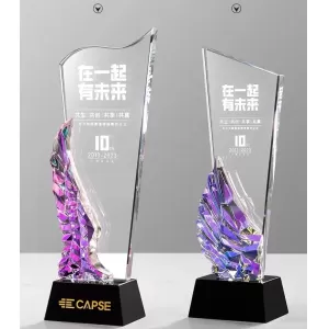 彩色水晶獎杯
