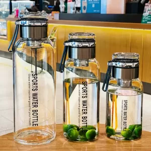 帶茶隔玻璃水杯