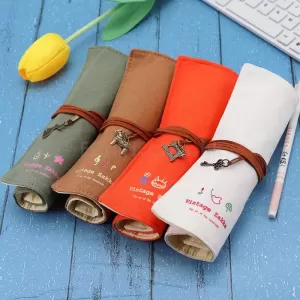 棉麻復古卷筆袋 HK$10.9