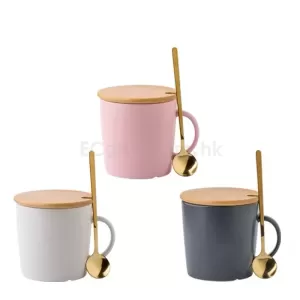 簡約帶蓋情侶咖啡杯