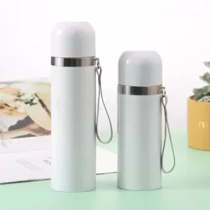 簡約白色保溫杯