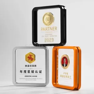 簡約風金屬水晶獎杯
