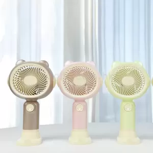 珠光萌熊手持風扇