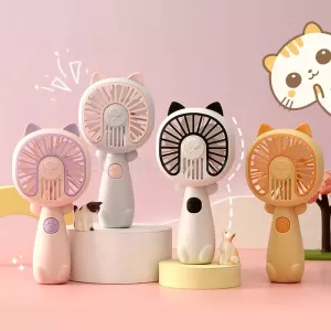 卡通貓手持風扇