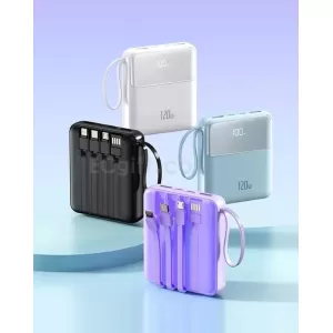 2W大容量自帶線超薄便攜移動電源
