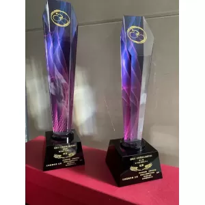 禮品編號：7606炫彩水晶獎盃