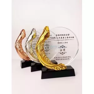 禮品編號：8161新款金銀銅水晶獎盃