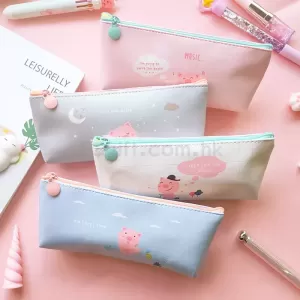 卡通豬仔PU筆袋 HK$8.2