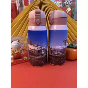 禮品編號：8514雙層簡約真空彈跳保溫杯