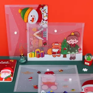 PVC聖誕按扣文件袋 HK$2.59