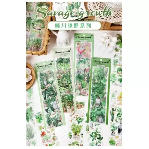 小清新綠植花卉防水DIY貼紙