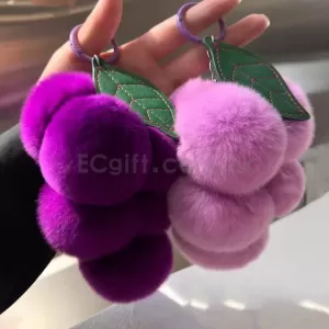 紫色葡萄匙扣 掛飾