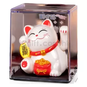 創意可愛太陽能招財貓 車載裝飾品擺件