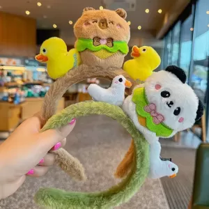 卡通玩偶髮箍 毛絨頭箍
